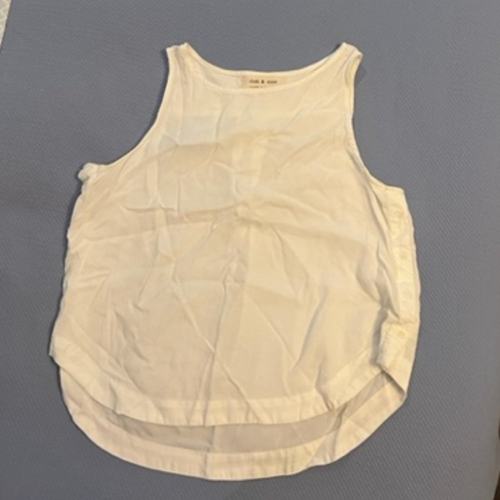 Cloth and Stone white chambray tank top size L